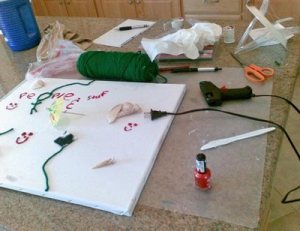 paint and glue gun project