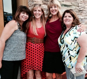 Kelli, Shannon, Jen and me out to dinner.